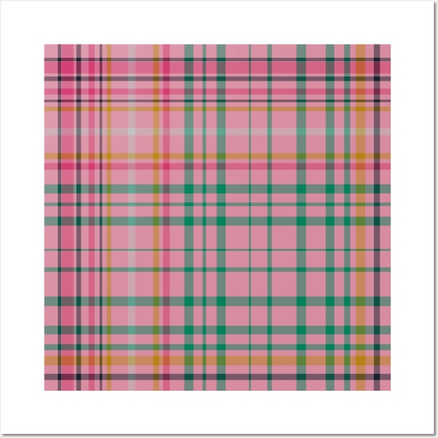 Graceful Dahlia Plaid Wall Art by Blackmoonrose13